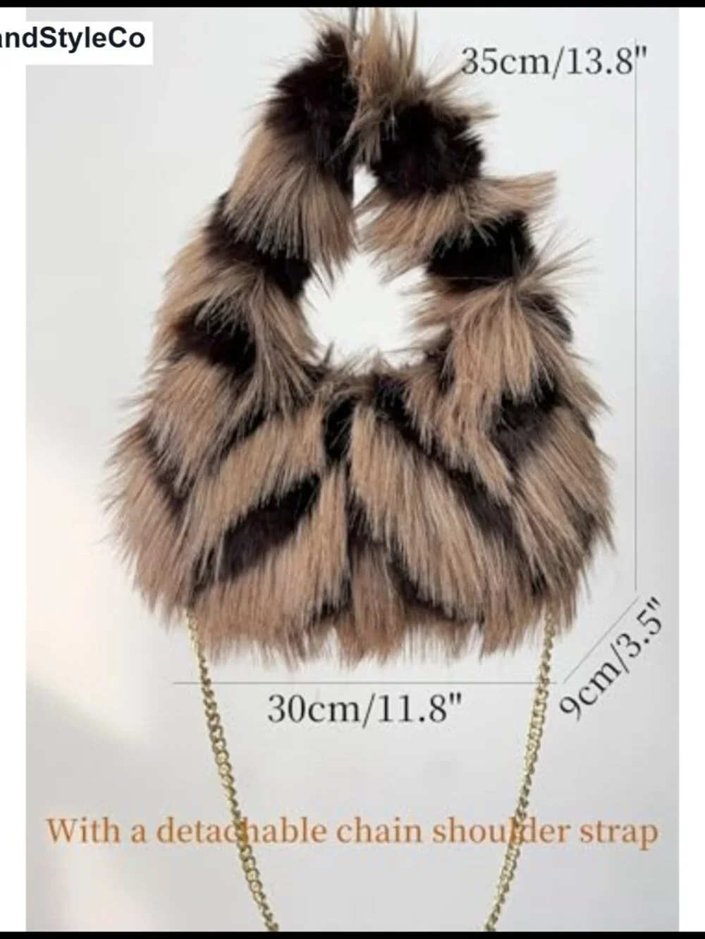 Faux Fur Hobo Tote Bag Lightweight Shoulder Crossbody Purse Women Handbag
